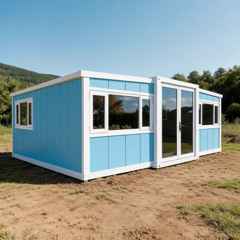 Double Wing Expandable Container House Prefabricated Homes Modular Tiny Home Mobile Folding Room Garden Rooms Warehouse Barn