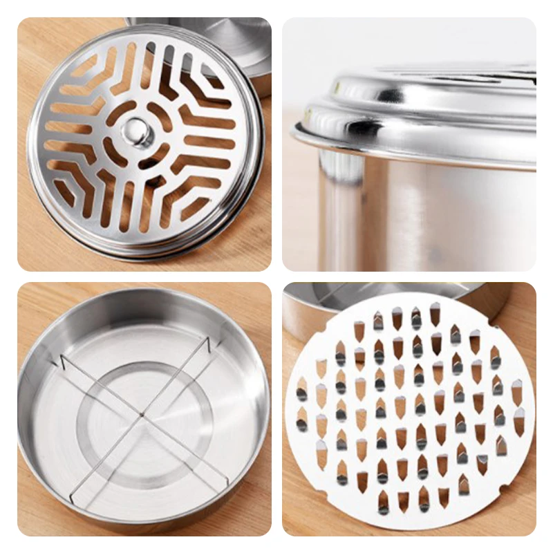 Round Stainless Steel Mosquitos Coil Holder, Bandeja Frame, Rack Plate para Espirais Incenso, Repelente de Insetos