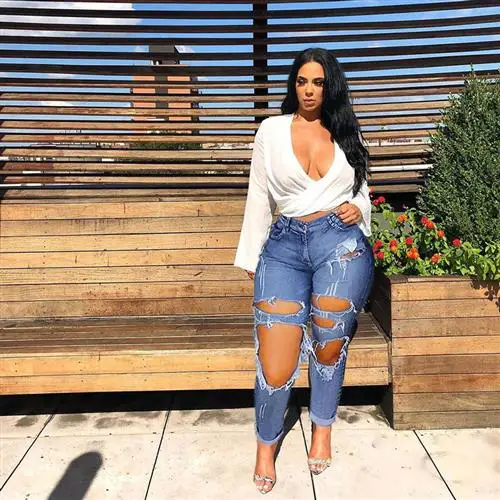 

Women's Casual Ripped Denim Skinny Pants Finet Stoings Long Yoga Fitn Sports Wear Casual Comfortable Denim Trousers