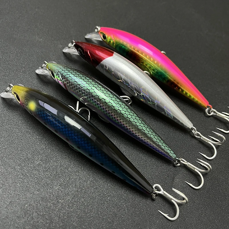 Minnow Jerkbait Señuelo Hundido Lanzamiento Lubina Lucio Agua Salada - imagen 3