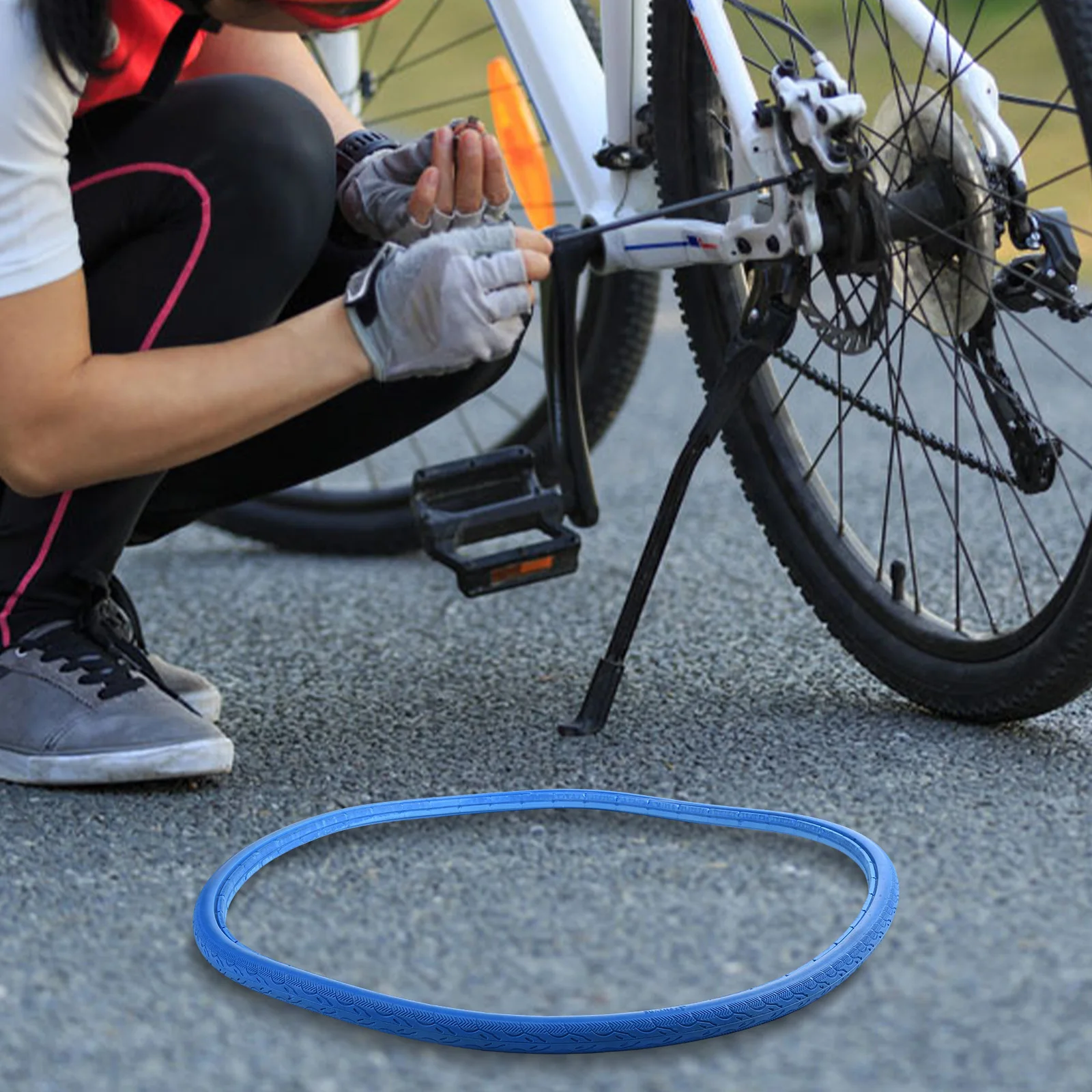 ل 700x18 دراجة 700x23c إطار دراجة الأزرق لايحتاج إطار دراجة تصميم خالية من القلق الدراجات إطارات مسطحة القضاء