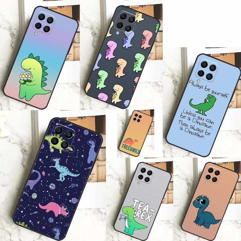 Cute Dinosaur Tea-Rex For Samsung Galaxy M13 M33 M53 M52 M32 M12 M14 M34 M54 M11 M21 M51 M15 M55 M31s M20 Case