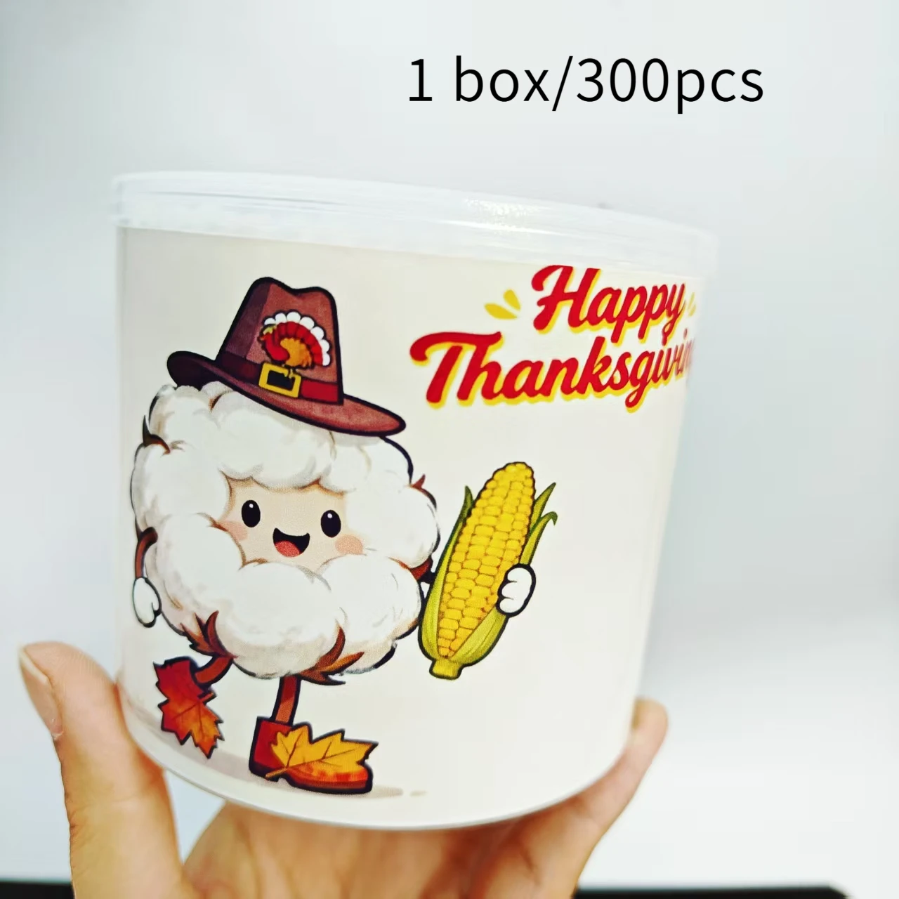 300 hisopos de algodón de doble punta con temática de Acción de Gracias para adultos, hisopos de algodón para festivales de cosecha