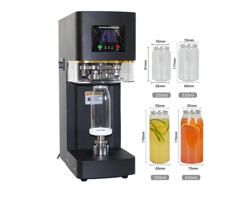 Automatic Electric Commercial Can Sealing Machine Soda Can Sealing Machine With Cup Holder Bubble Tea Shop Can Sealer Machine