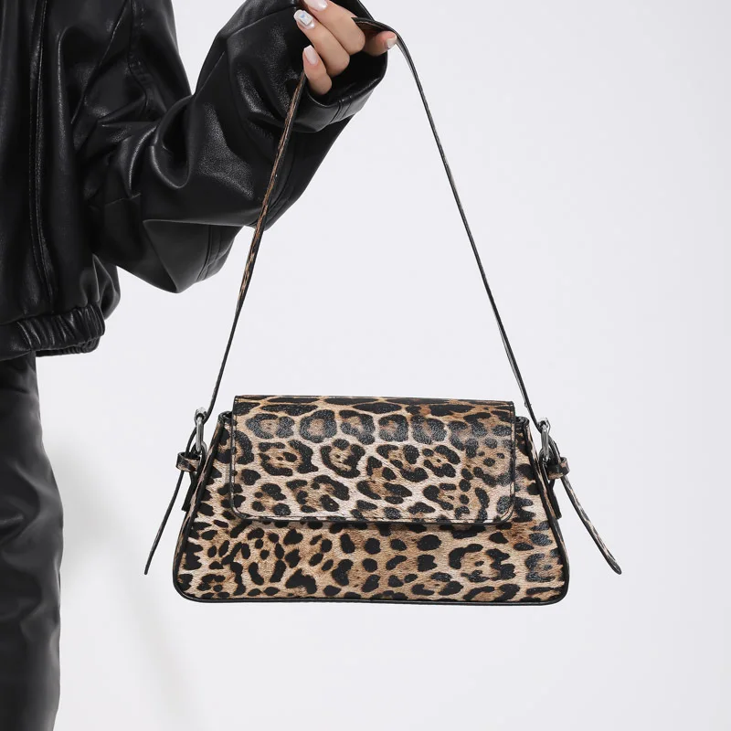 2024 nowych moda Leopard torebki damskie europejski Design Pu skórzane damskie torby na ramię kobieta dziewczyna marka luksusowa torba Crossbody