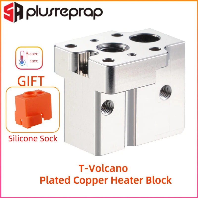

T-Volcano Plated Copper Heater Block Compatible With Phaetus Hot End 3d Printer Accessories
