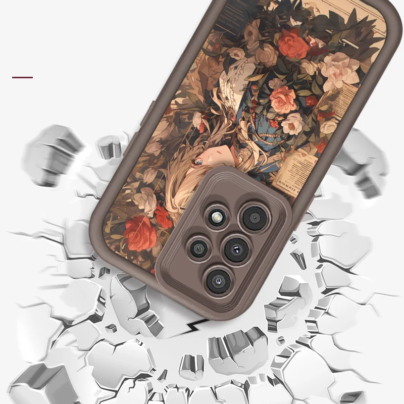 Violet Eternal Garden Anime For Samsung A73 A71 A54 A53 A52 A51 A33 A32 A21S A14 A13 A12 A03 A04 A05 5G Eye Ladder TPU