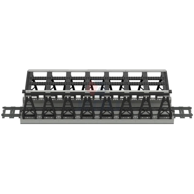 Subway Bridge Model Set MOC Building Blocks Compatible 53401 Railway Track Parts City Train station Assembly Bricks Kid Toy Gift