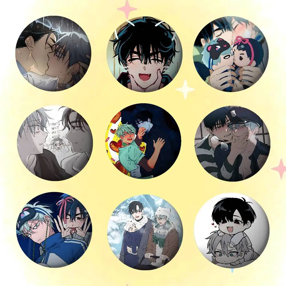 Cute Ivan X Till Enamel Pins Handmade Round Brooch L Killer Yagami Light Cosplay Badge Backpacks Jewelry Gifts