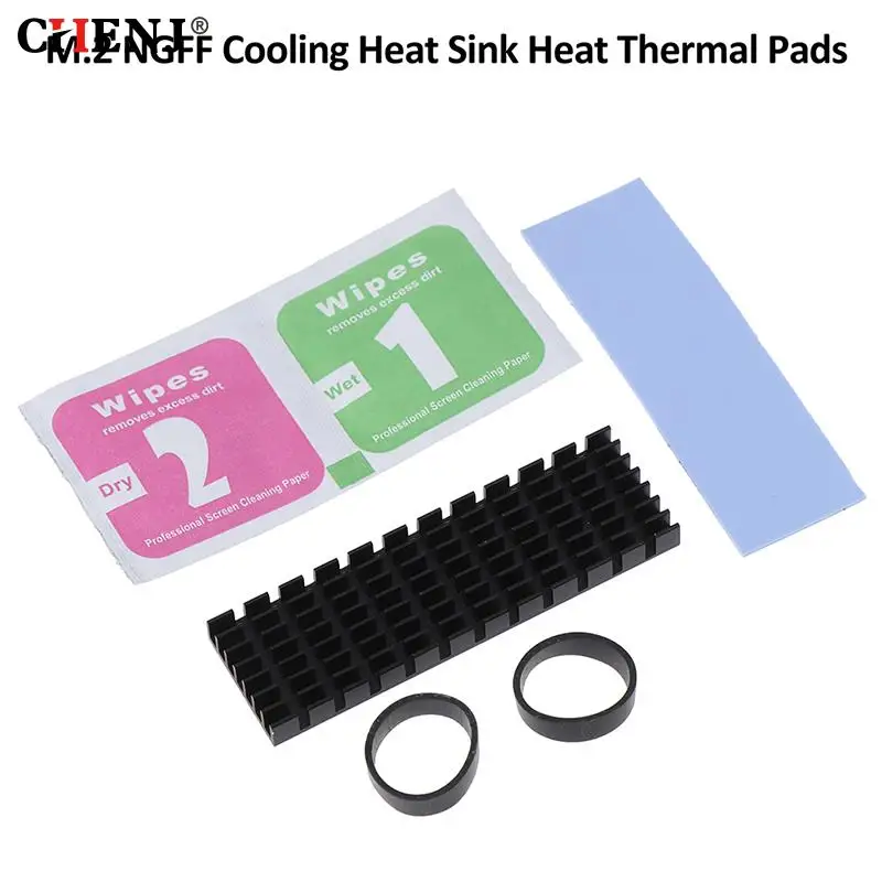 

1Set For M.2 NGFF NVMe 2280 PCIE SSD Aluminum Cooling Heat Sink With Thermal Pad