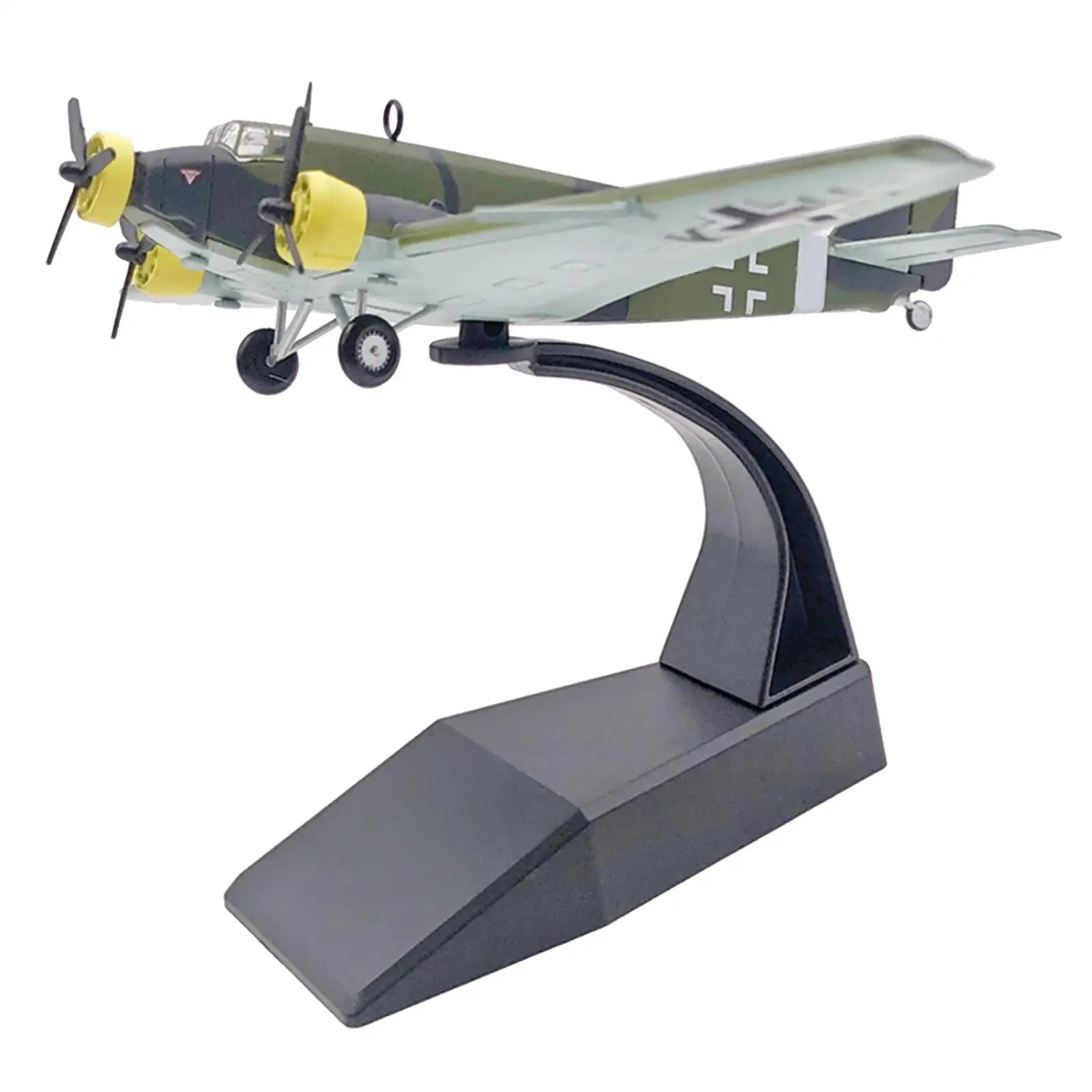 Realistic 1:144 Scale Alloy Diecast JU-52 Aircraft Model with Stand Gift