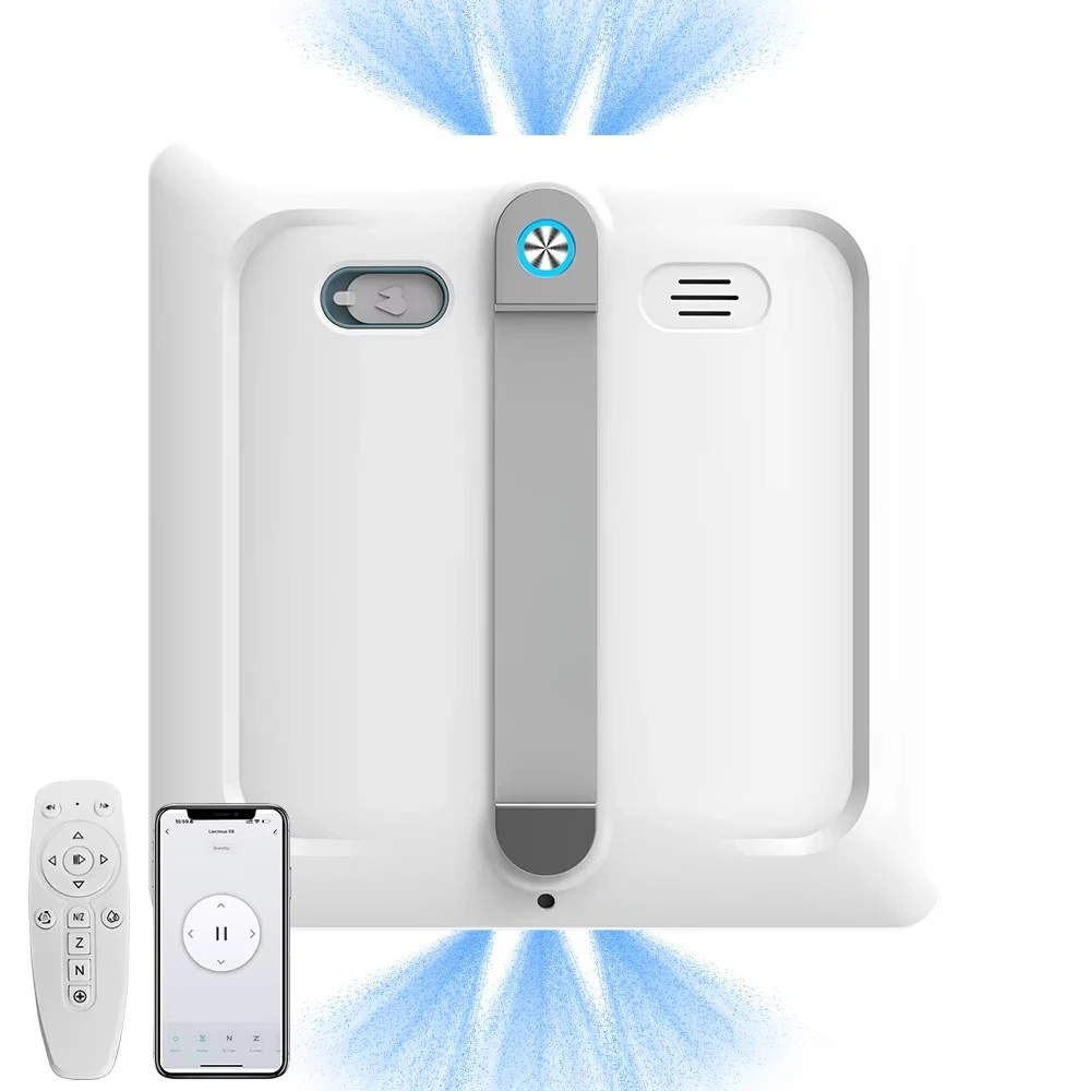Automatic Window Cleaner S9 with 9K Pa Strong Suction, Safety Rope, Suitable for Home Use Poland Stock