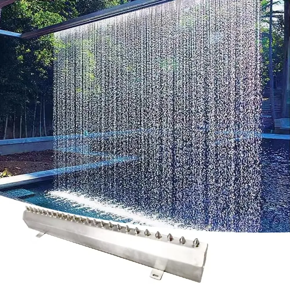 

High-quality stainless steel customized indoor rain and 2 meters water curtain