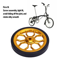 Folding Bike Easy Wheel Aluminum Alloy Easy Wheel Smooth Rolling Lightweight Enhanced Stability Polished for Pedestrian Street