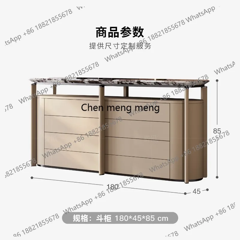 Modern simple marble countertop chest cabinet living room bedroom locker multi-drawer storage cabinet
