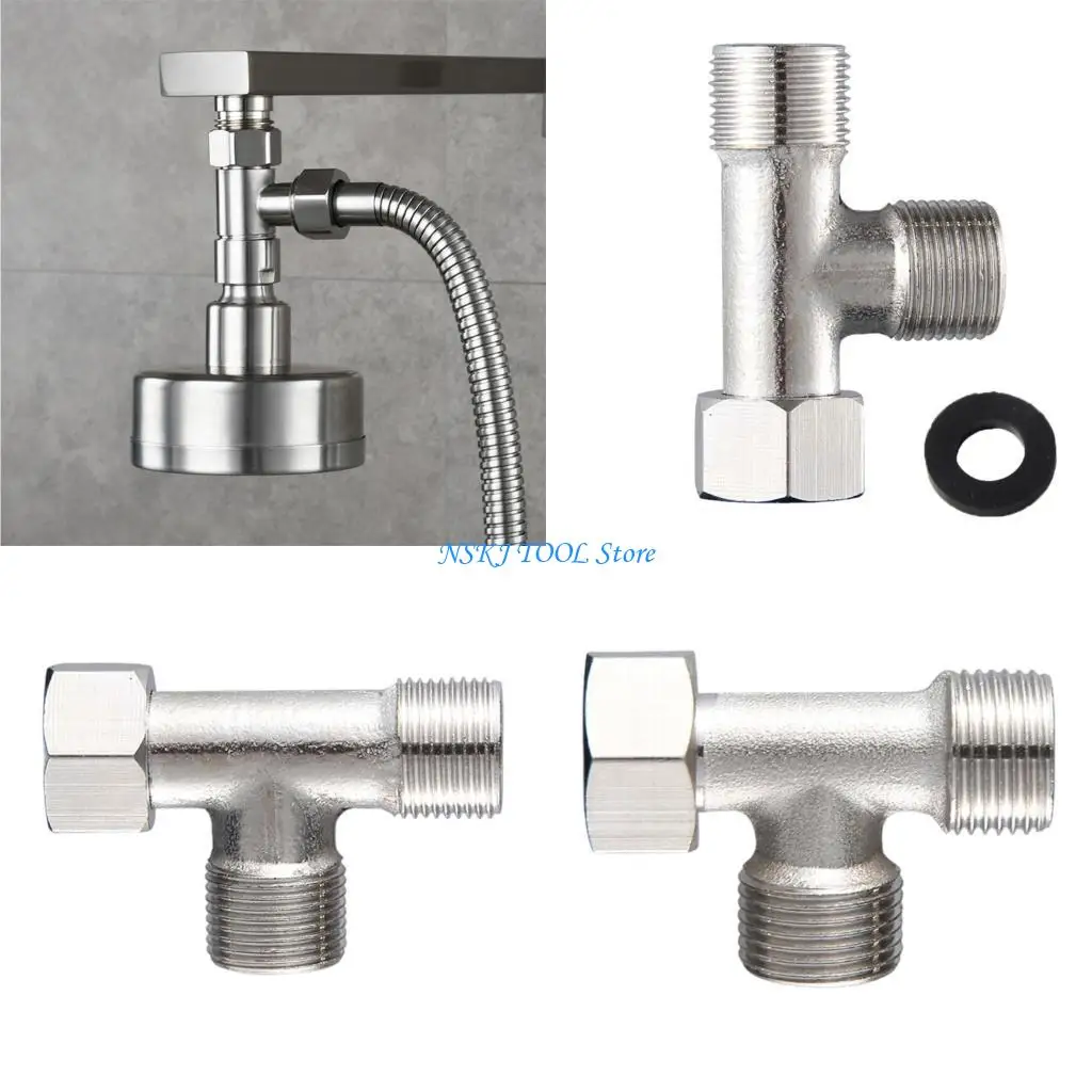 

L8RC Industrial Steel Triple Outlet Splitter 3Way T Adapter Durability Construction
