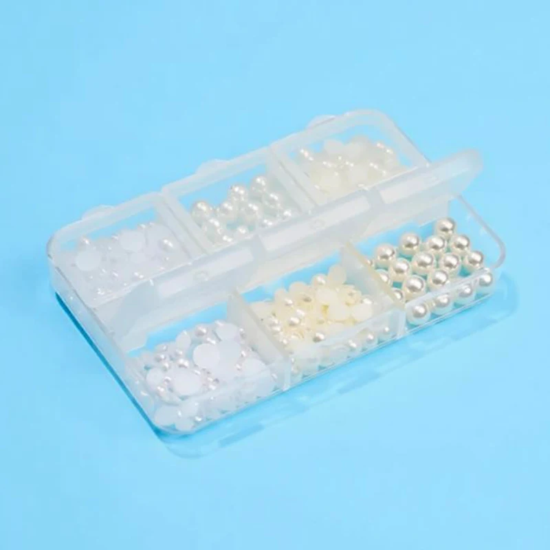 

1/2Pcs 6 Grids Plastic Storage Box Portable Compartment Jewelry Necklace Transparent Boxes Case Pill Box Craft Organizer