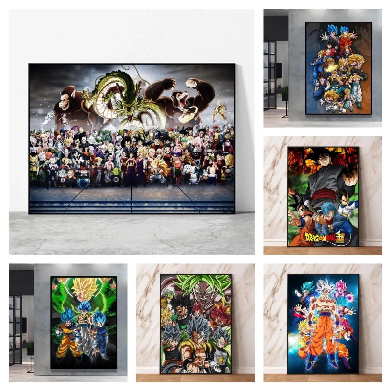 

Anime Posters Dragon Ball Sun Wukong Vegeta Canvas Painting Home Children's Bedroom Decor Art Classic Decoration Painting