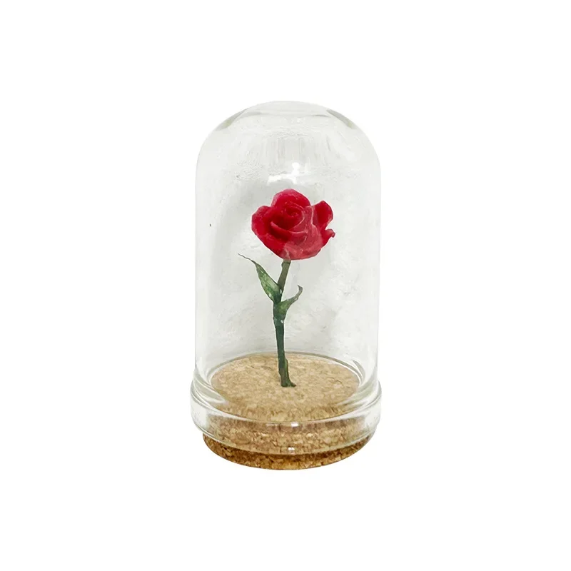 ตุ๊กตา DIY Rose Little Prince แก้วบอนไซตกแต่ง Proce Mini Stuff ตุ๊กตาอุปกรณ์เสริม House แจกันดอกไม้ Miniature ของเล่น