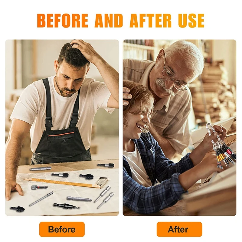 حامل بت مفك براغي عرافة ، سلسلة مفاتيح تمديد شريط ، محول مثقاب ، حامل بت ، 6 ألوان ، 1 "، 4" ، 12