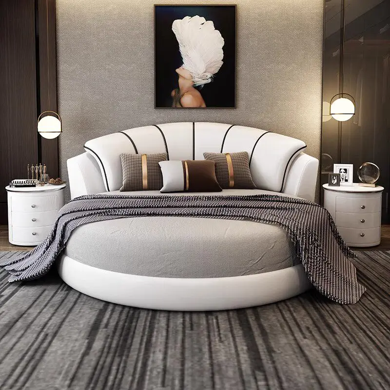 Minimalist Frames Queen Bed Fancy Luxury 200x200m Storage Lounge Bed Two Persons 2.2m Muebles Para El Hogar Home Accessories