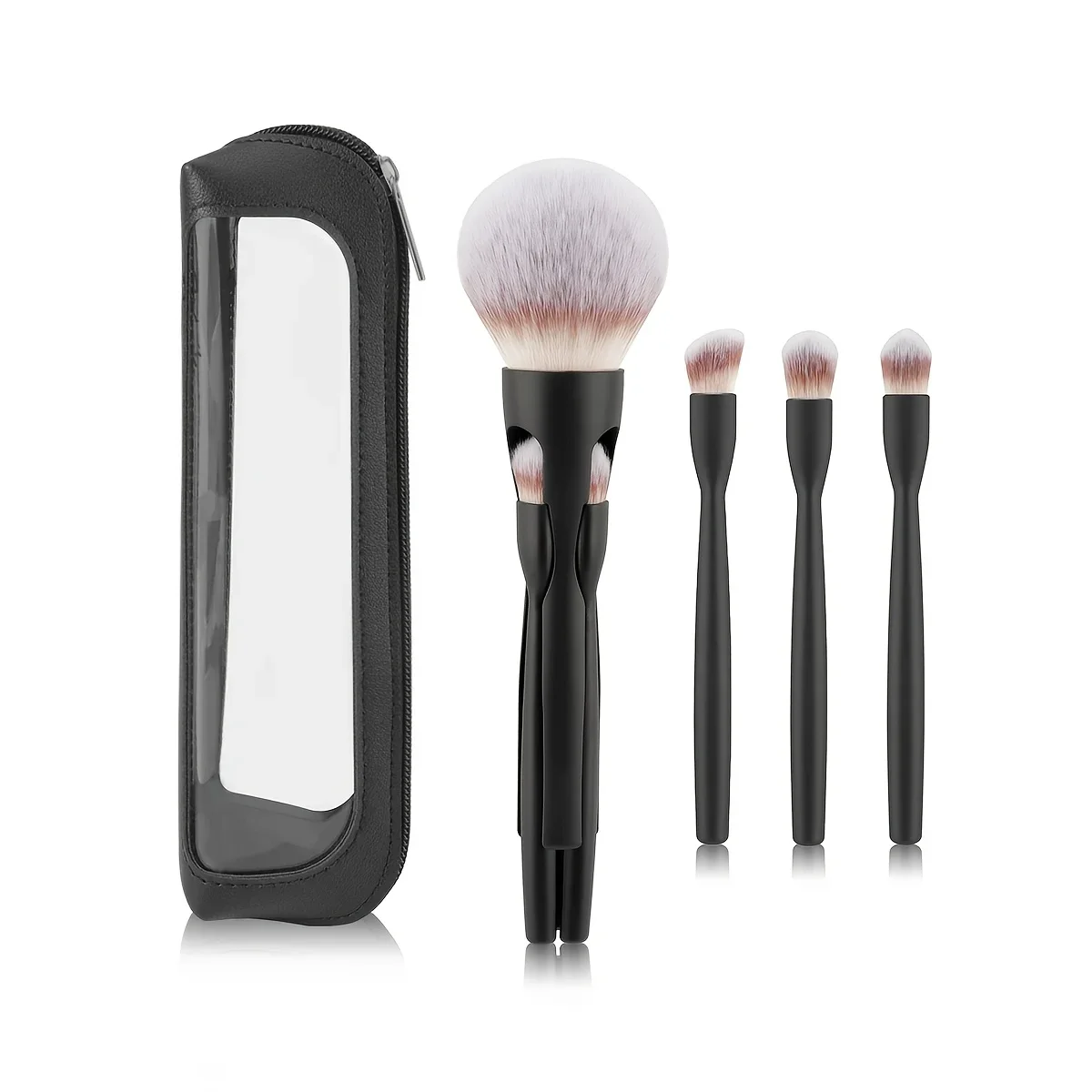 4-in-1 Superstarkes Magnetisches Make-up-Pinsel-Set: Puderpinsel, Rougepinsel, Reise-Make-up-Pinsel, Concealer-Pinsel
