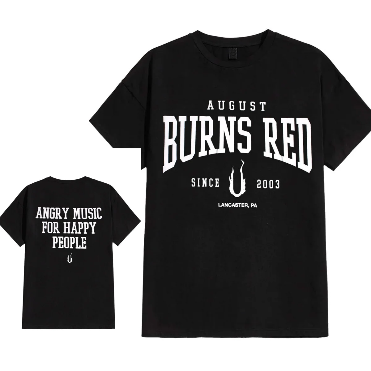 Y2k August Burns Red Graphic Cotton Band T-shirt Unisex Summer Short Sleeve Fashion Brand Tee Luxury Casual Vintage Tees