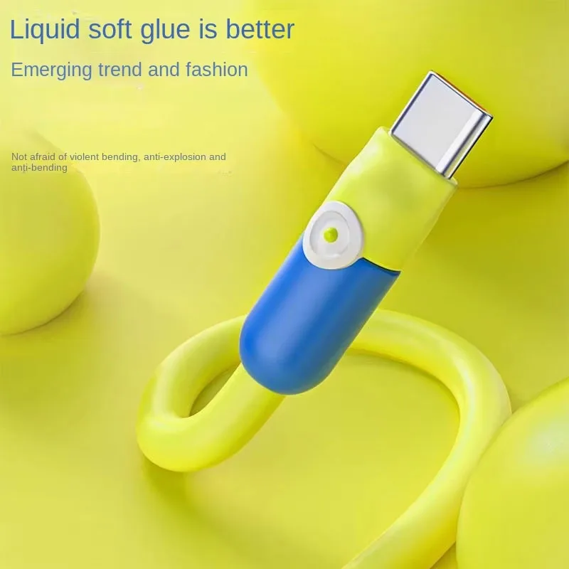 6A USB C كابل السائل لينة سيليكون بيانات الحبل شحن سريع لسامسونج هواوي Xiaomi 1M 1.5M 2M سلك شاحن الهاتف المحمول #4