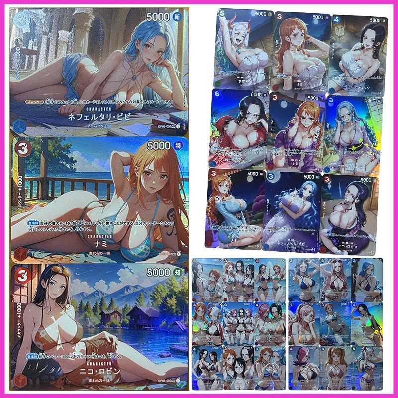 

Аниме ONE PIECE DIY ACG Коллекционная карта Перона Робин Пудинг Коала Хэнкок Нами Ямато Калифа Ута Игрушки для мальчиков Подарок на день рождения