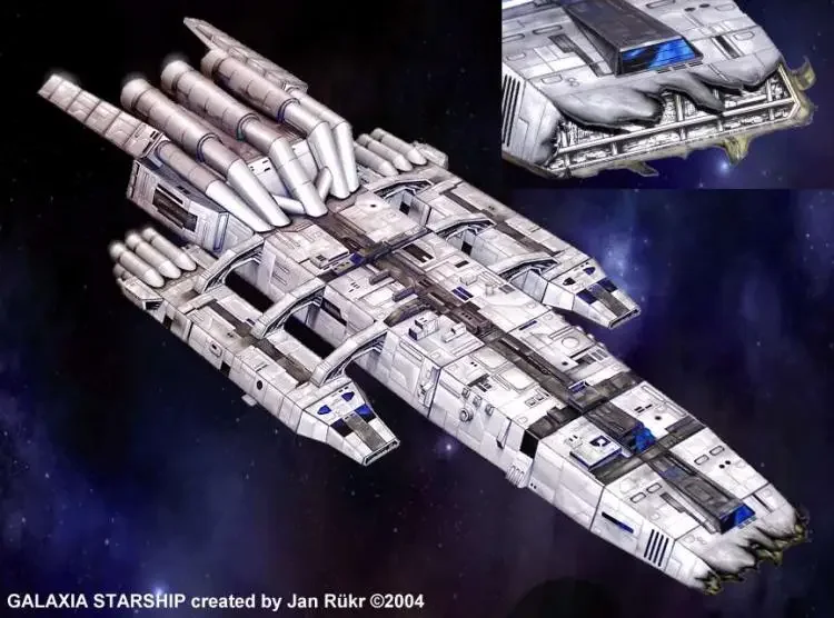 

Star Ship Galaxia 3D Paper Model Diy