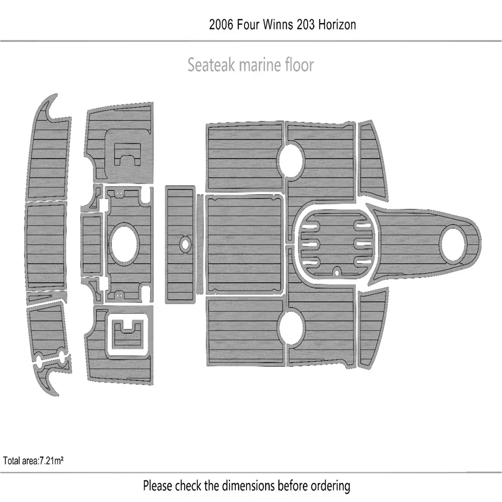 2006 Four Winns 203 Horizon cockpit Swim Platform Pads 1/4