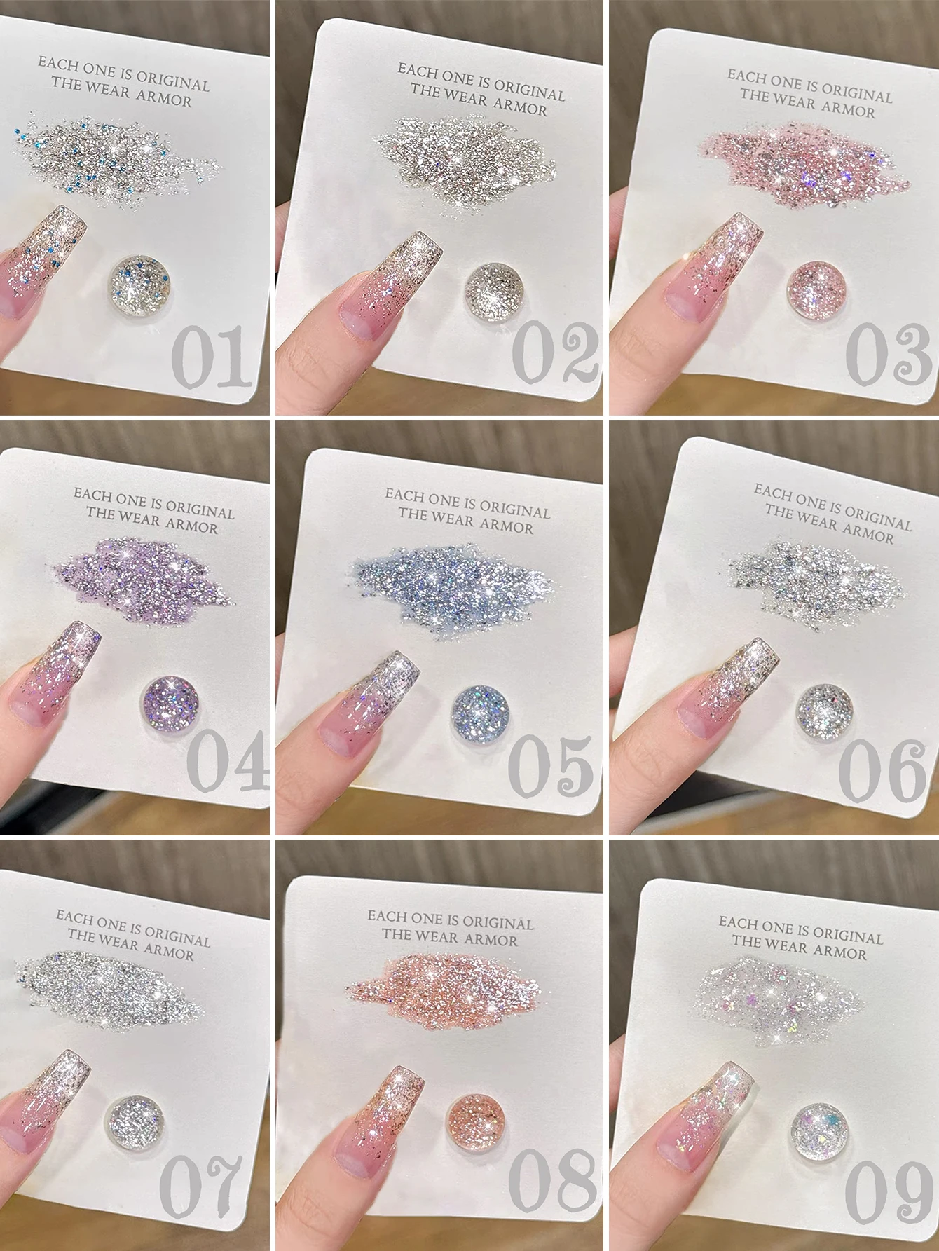 1PCS WS Winter Nail Pink Blue Explosive Flash Glitter Gel Nail Polish Star Chasing Month By Month Flash Platinum Gel Nail Polish