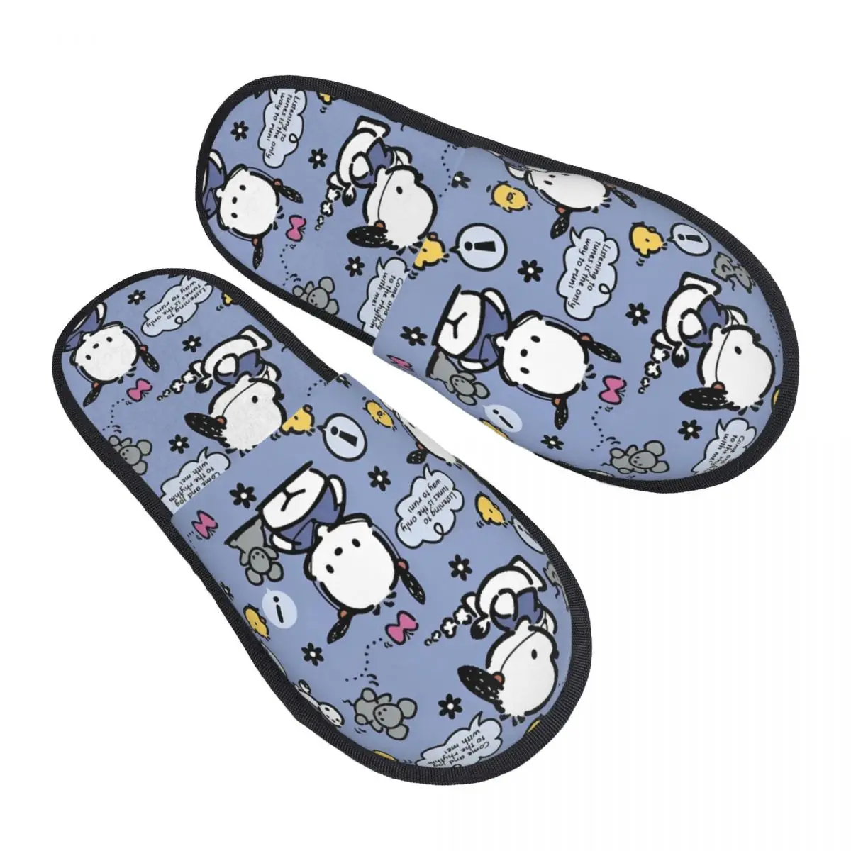 

Пользовательские Sanrio Pochacco мультфильм мягкие потертые тапочки из пены с эффектом памяти женские милые домашние туфли в стиле аниме для спальни