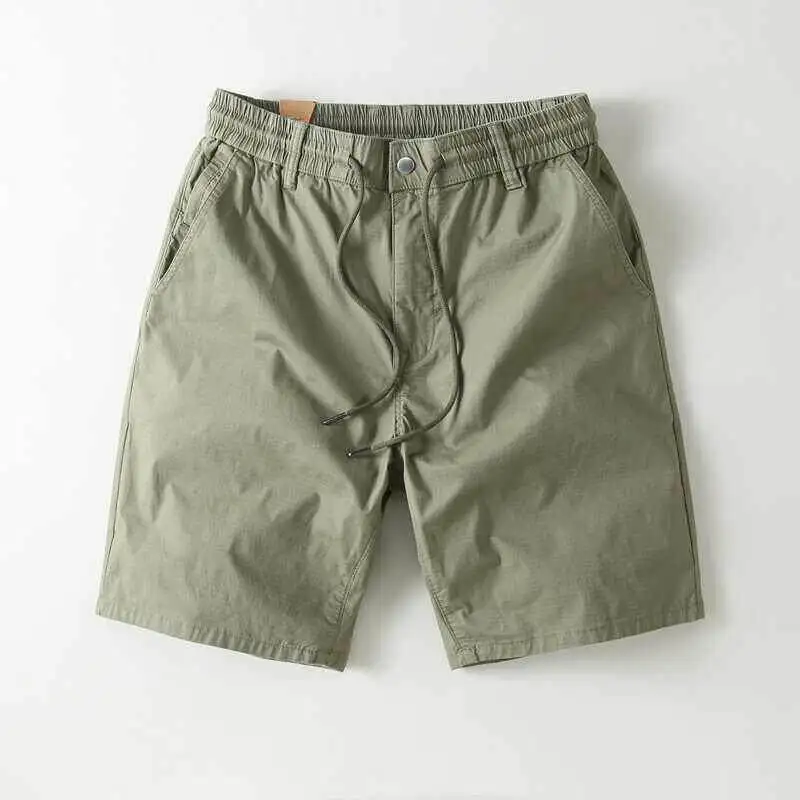Summer Workwear Casual Work Pants Loose Elastic Straight Leg Dirt Resistant Wear Resistant Five Inch mid Pants Men's Shorts