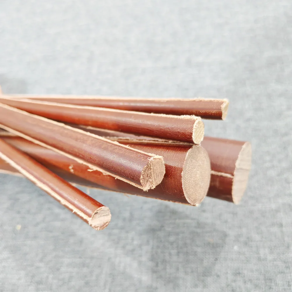 Bakelite Rod Phenolic Laminate Round Solid Bar Insulation Abrasion-resistant Textured Plastic Electric Wood Rod 8mm 10mm 12-50mm