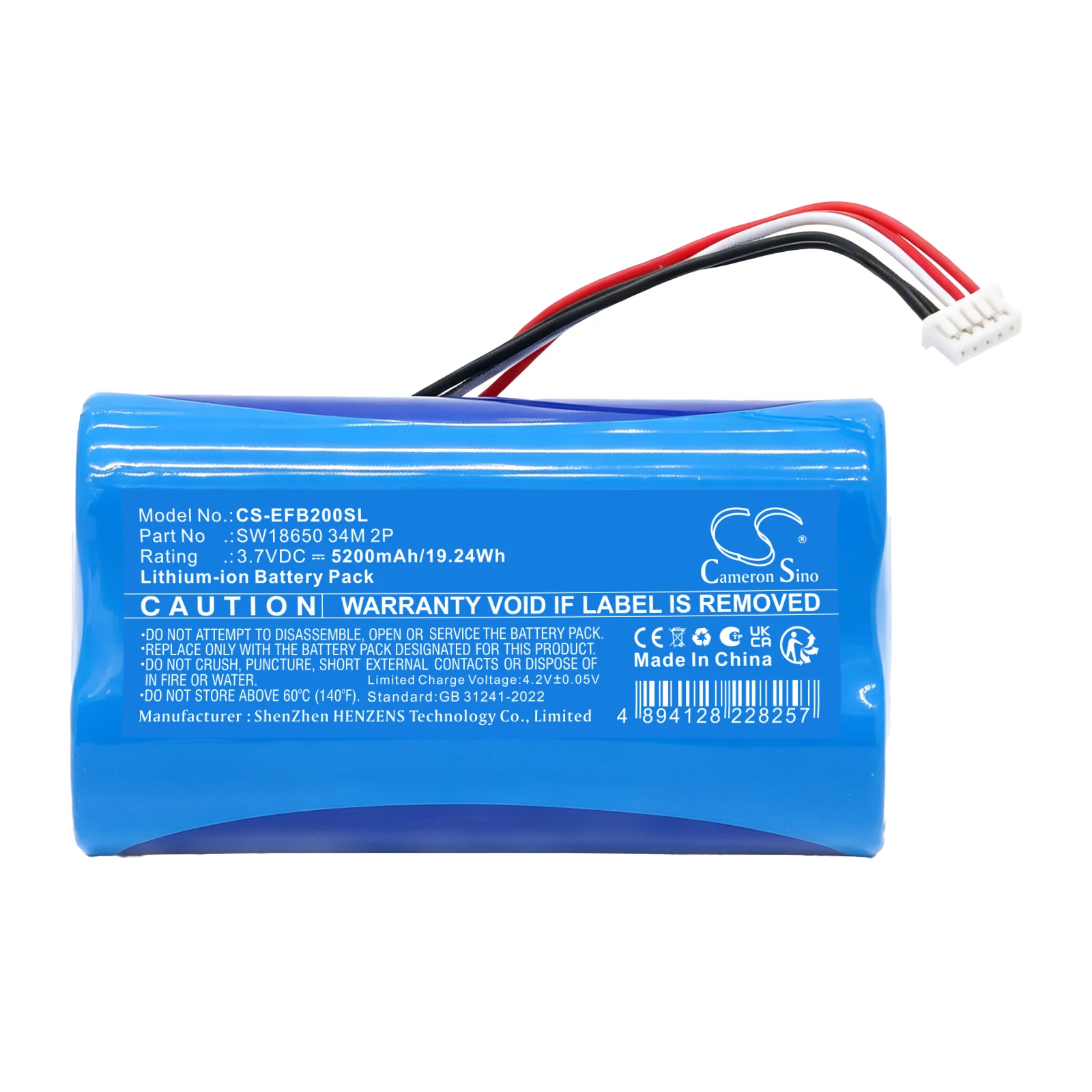 3.7V 5200mAh Replacement Home Security Camera Battery for Eufy Security S220 SoloCam AKT8223 Video Doorbell 2k T3814 C30 C31 2K