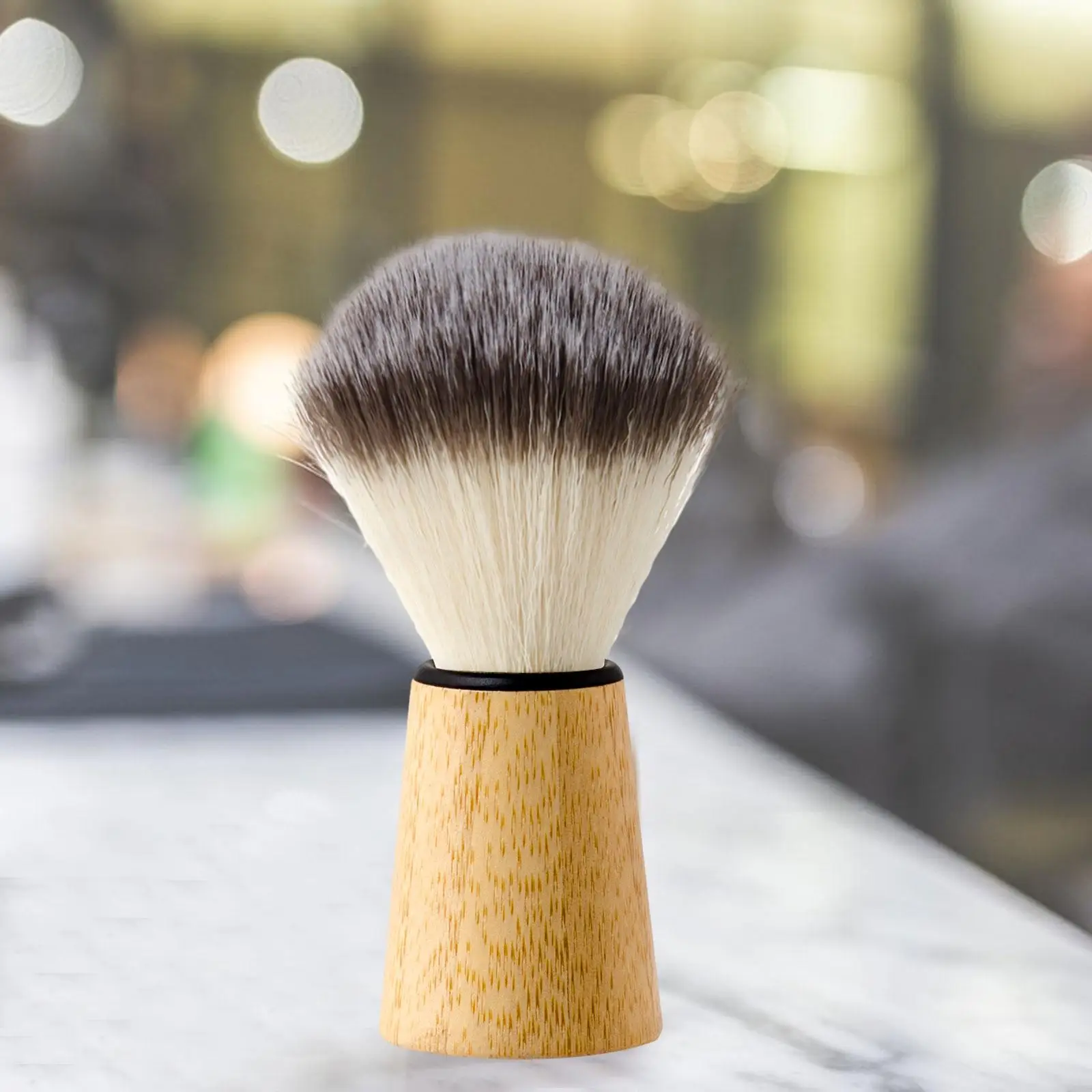 Men Shave Brush, Professional Wooden Handle Shaving Cream Brush for Husband, Dad, Barber Salon Tool