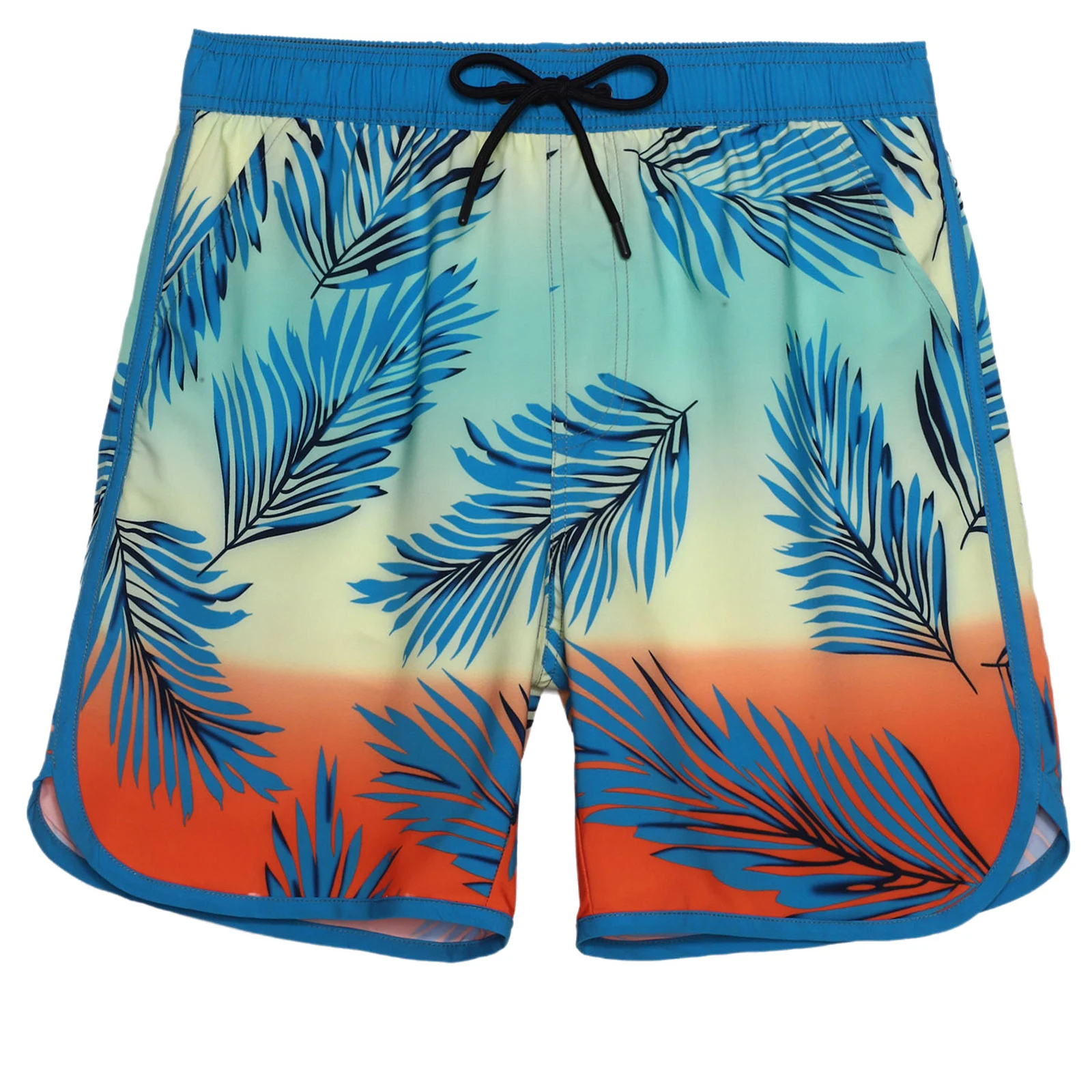 

Men Tropical Plant Print Swim Trunks Summer Traveling Beachwear Quick-Drying Swim Shorts with Pockets Casual Loose Beach Shorts