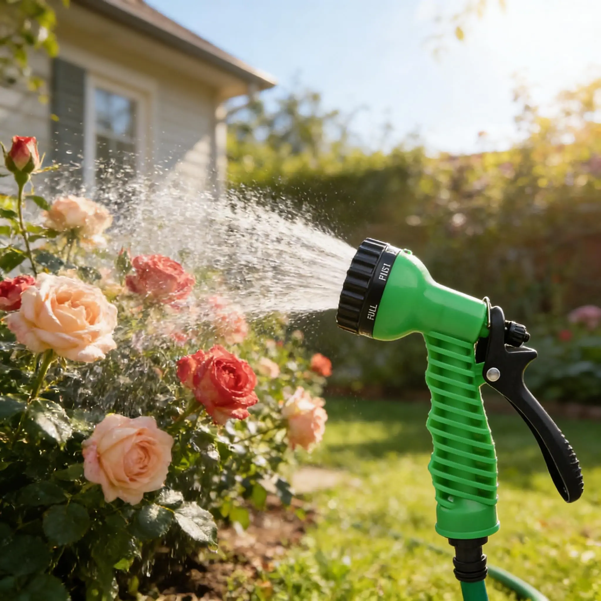 Hochdruck-Gartenwasserpistole mit 7 Einstellbaren Modi, Handgehaltene Sprühdüse für Garten, Rasen, Blumenbewässerung und Autowäsche