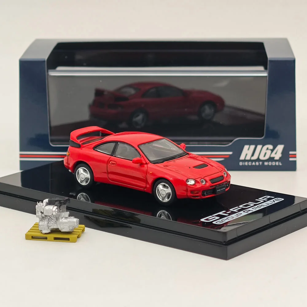 1/64 Hobby Japan for CELICA GT-FOUR WRC Edition (ST205) w/ Engine Red HJ641064AR Diecast Models Car Collection