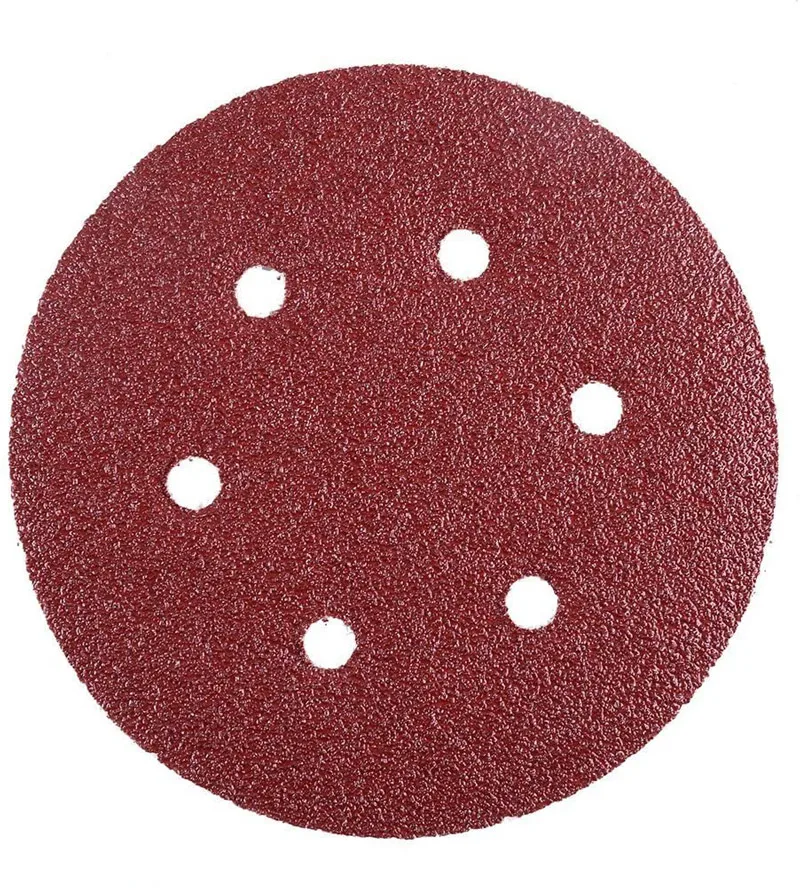 10pcs 6 Inch 6 Holes Sanding Discs 40-2000 Grit Flocking Sandpaper Aluminum Oxide Sander 150MM Hook and Loop Sand Paper