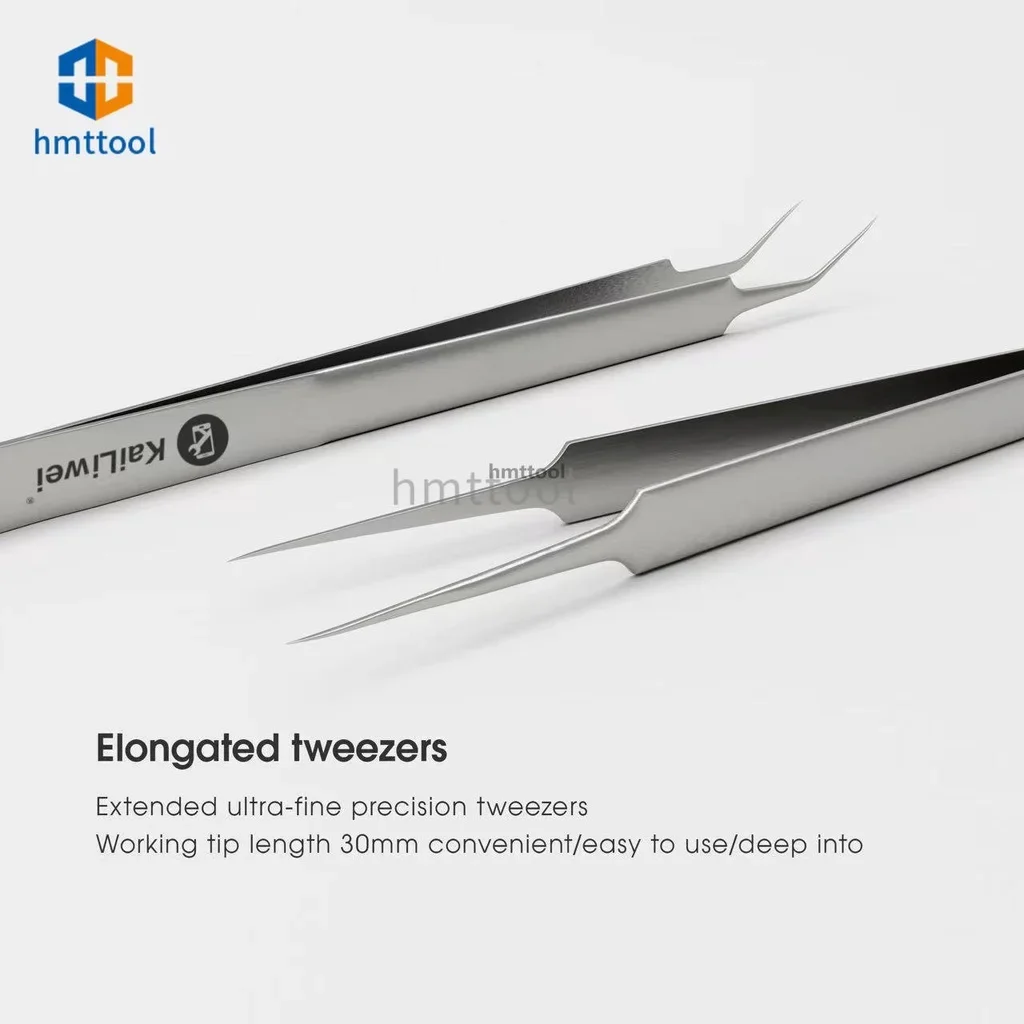 Industrial Tweezers Electronics Anti-static Curved Straight Tip Precision Stainless Forceps Phone Repair kailiwei KW-15C KW-11C