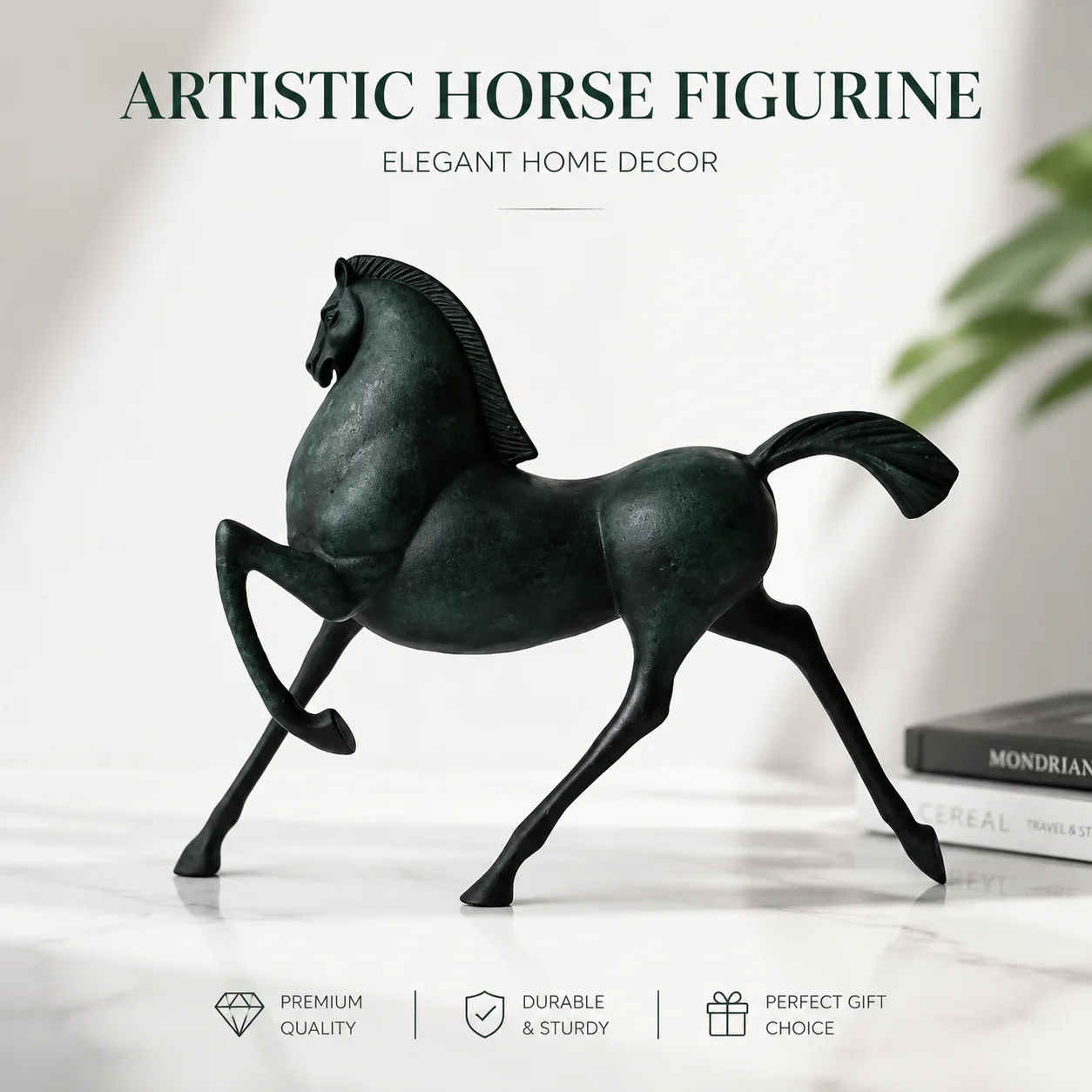 Modern Horse Figurines – Miniature Home Decor for Bedroom, Living Room, Desk or Wedding Gift