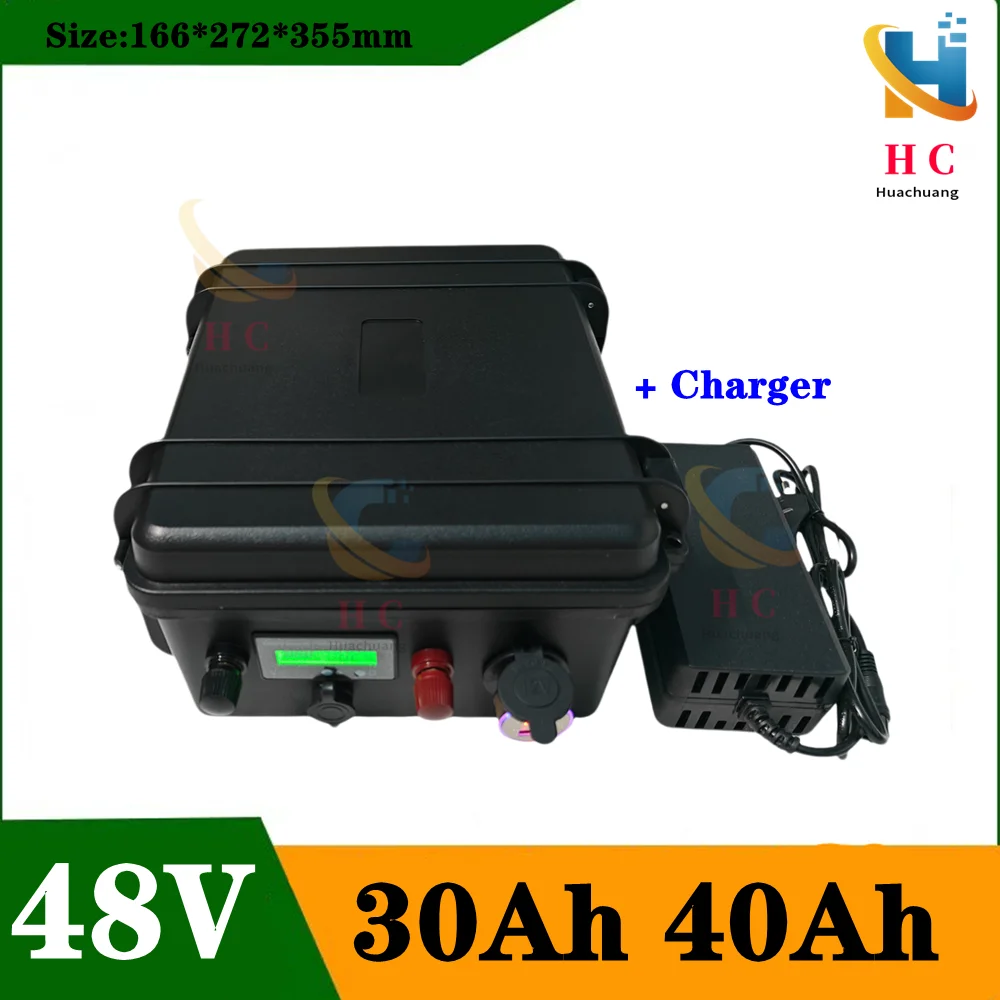 Bloco da bateria da capacidade alta, armazenamento de energia do carro do vaivém de BMS 3000W AGV, bateria LiFePO4, 48V, 50Ah, 4