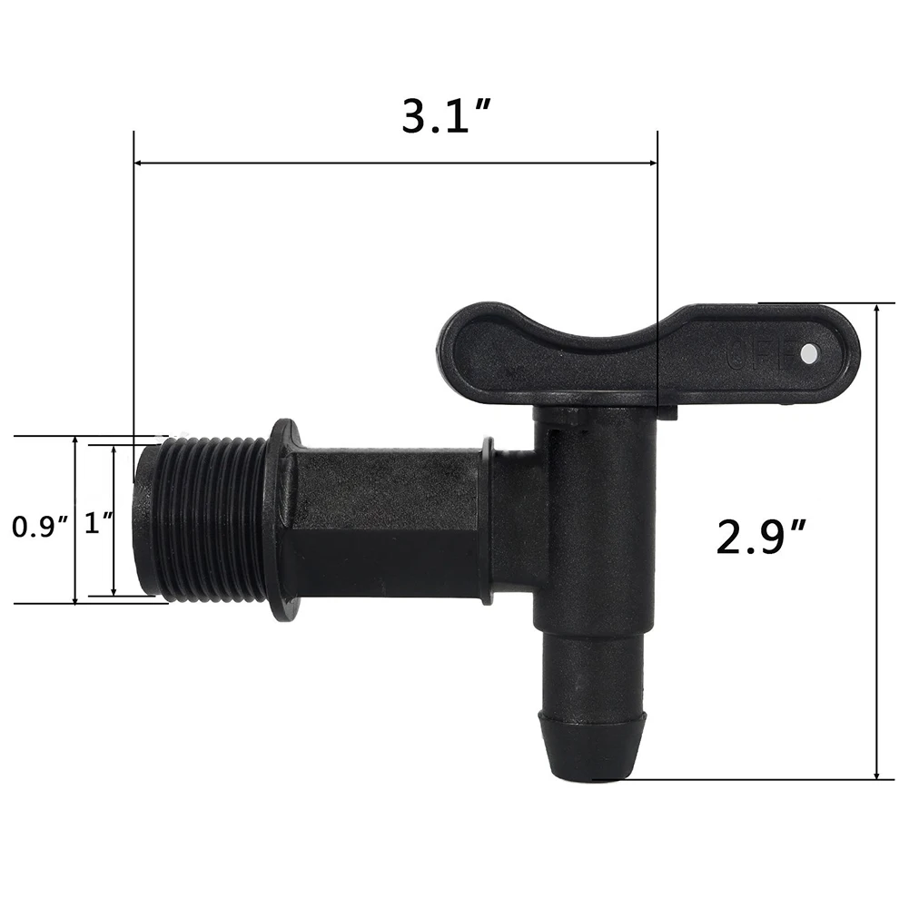 25.4mm gwint plastikowy zbiornik IBC kran Home złącze lufy kran wydechowy przełącznik IBC montaż złączka do węża ogrodowego