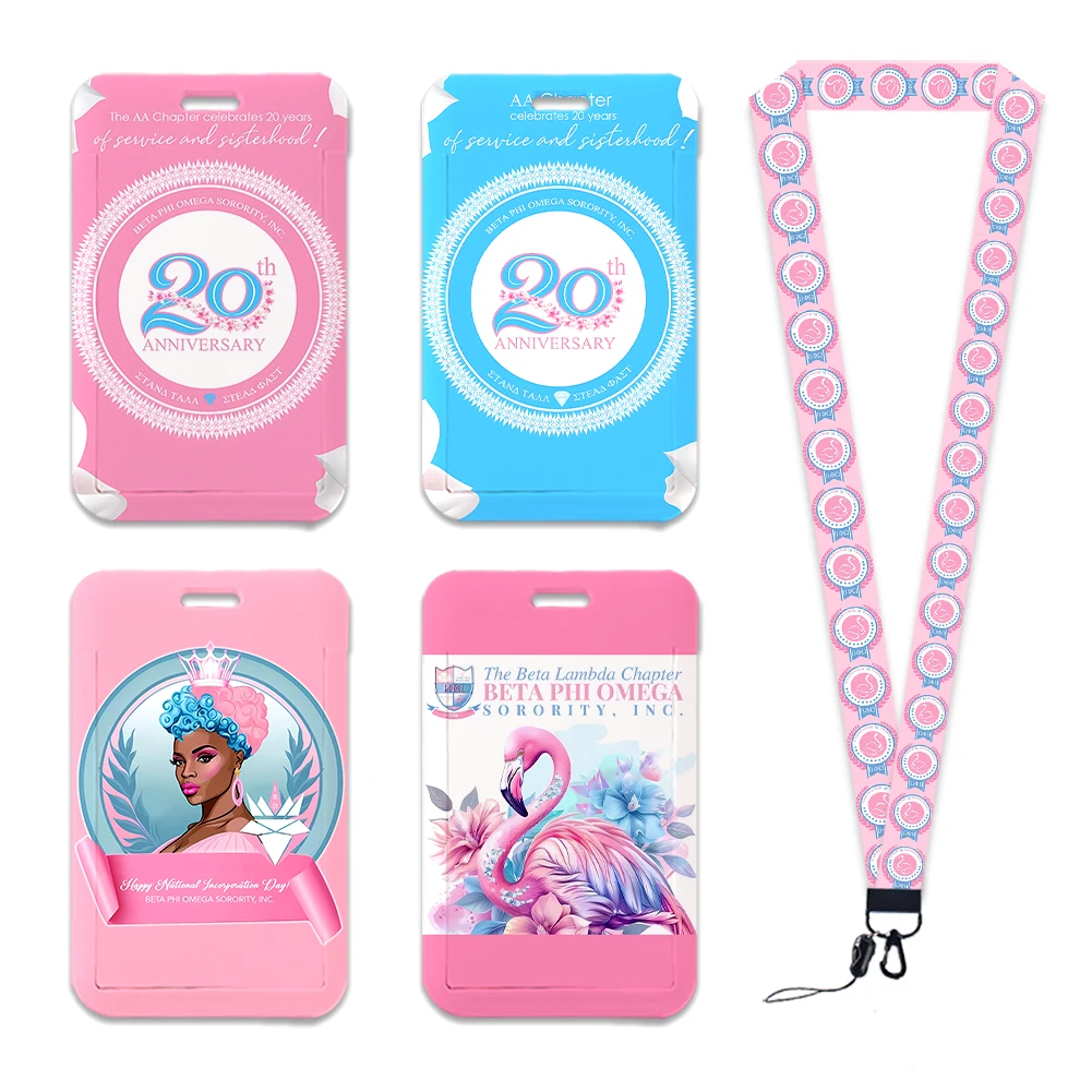 

Beta Phi Omega Sorority Design Phone Straps Lanyard Hang Rope For Work Card Badge ID Card Badge Holder Women Gifts Neck Straps