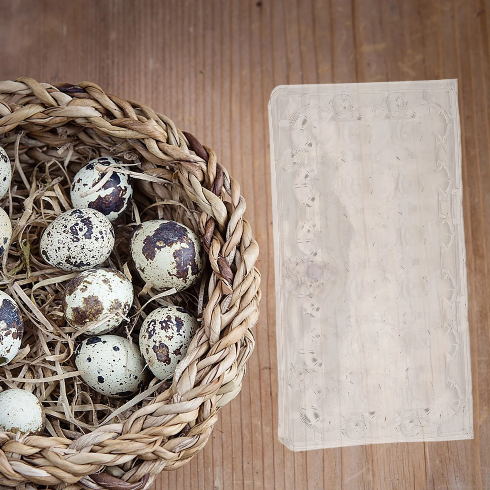 

25pcs Egg Storage Box 18 Grids Stackable Transparent Pvc Organizer For Refrigerator Kitchen Quail Egg Cartons Countertop Display