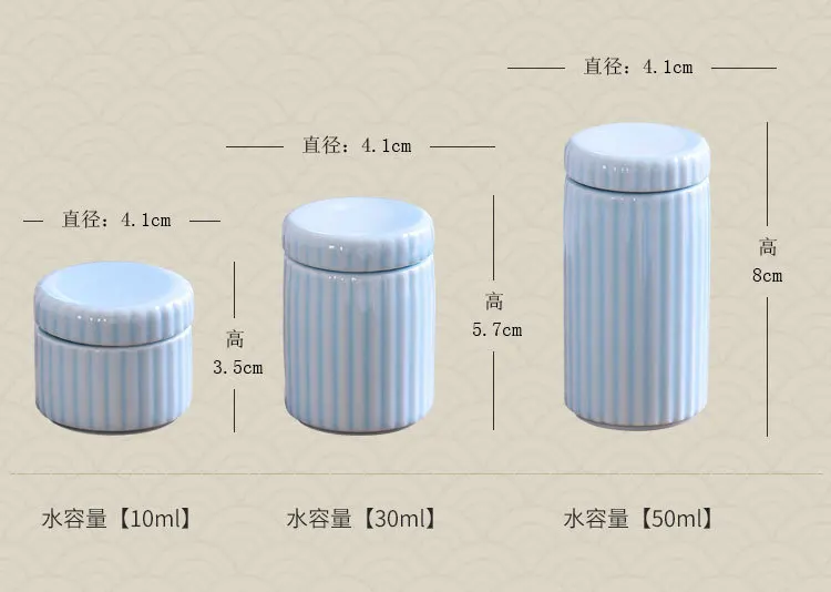 علب صغيرة من البورسلين الصقيل السيراميك ، علب الأدوية ، جرة قناع الشفاه ، علب مرهم مسحوق العطر ، جرة تخزين مختومة ، 15 مللي ، 30 مللي ، 50 مللي #6