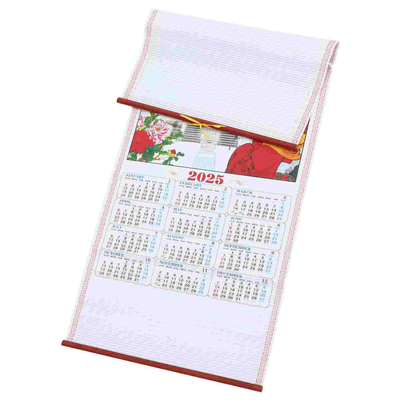 

Zodiac Hanging Scroll Calendar Year of The Snake Digital Family Wall 2025 Calendars Paper