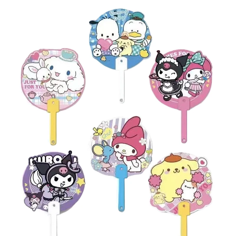 Durable Fan Kuromi My Melody Sanrio Anime Cartoon Kawaii Cute Shape Fan Girl Heart Handheld Portable Fan